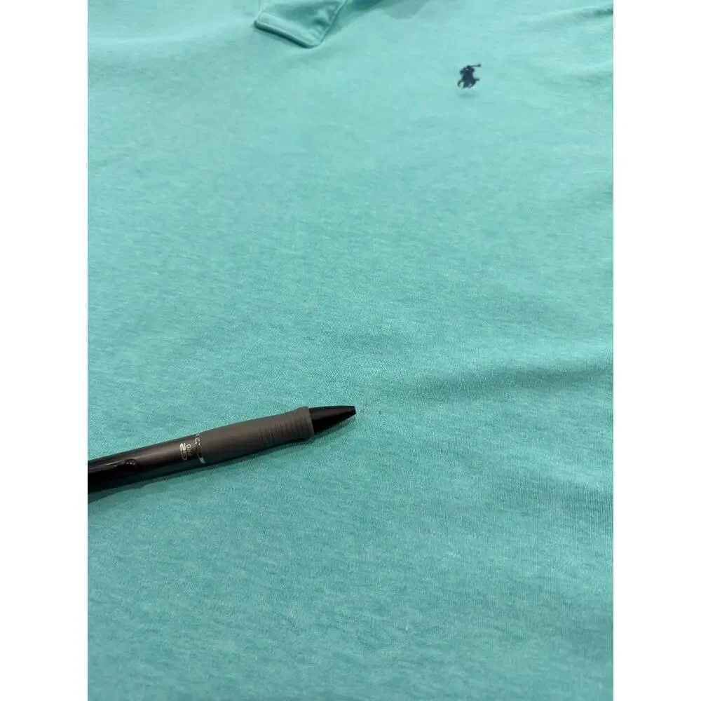 Polo Ralph Lauren Polo Shirt Mens XL Aqua Blue Cotton Pony Logo Short Sleeve